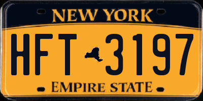 NY license plate HFT3197