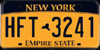 NY license plate HFT3241