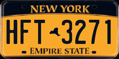 NY license plate HFT3271