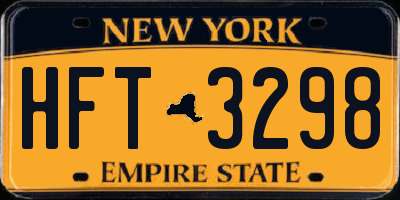 NY license plate HFT3298