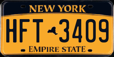 NY license plate HFT3409