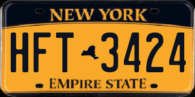 NY license plate HFT3424