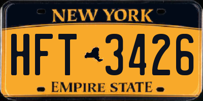 NY license plate HFT3426