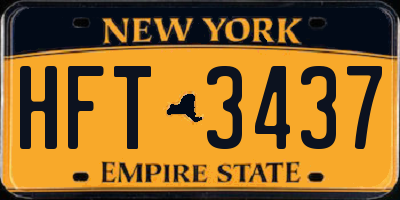 NY license plate HFT3437