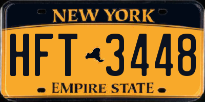 NY license plate HFT3448