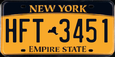 NY license plate HFT3451