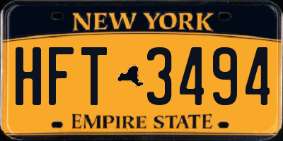 NY license plate HFT3494