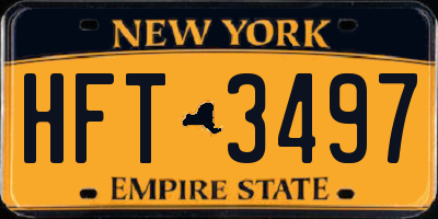 NY license plate HFT3497