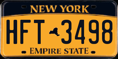 NY license plate HFT3498