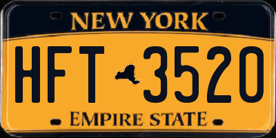 NY license plate HFT3520