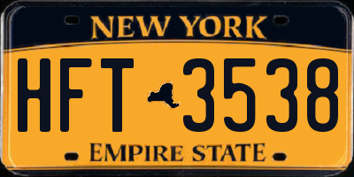 NY license plate HFT3538
