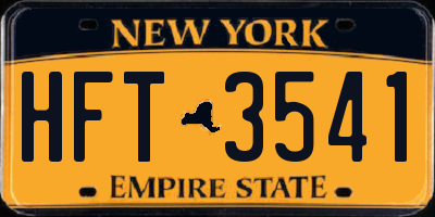NY license plate HFT3541
