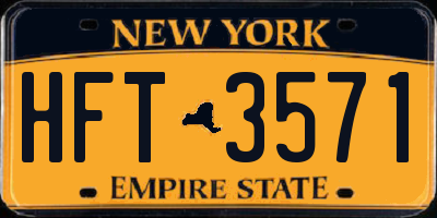 NY license plate HFT3571