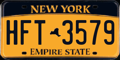 NY license plate HFT3579