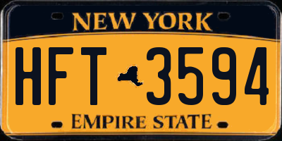 NY license plate HFT3594