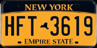 NY license plate HFT3619