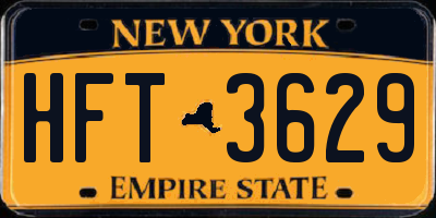 NY license plate HFT3629