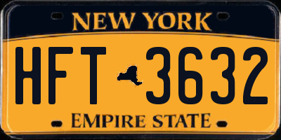 NY license plate HFT3632