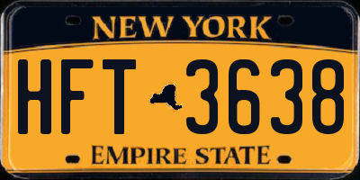 NY license plate HFT3638