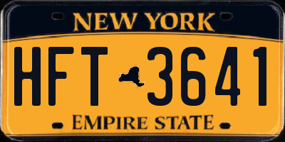NY license plate HFT3641