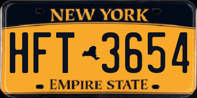 NY license plate HFT3654