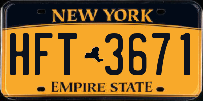 NY license plate HFT3671