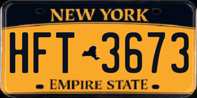 NY license plate HFT3673