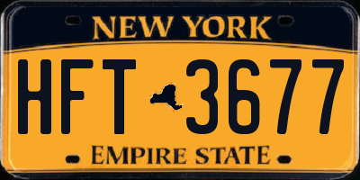 NY license plate HFT3677