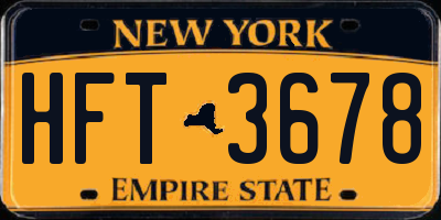 NY license plate HFT3678