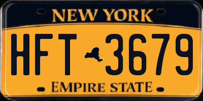NY license plate HFT3679