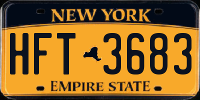 NY license plate HFT3683