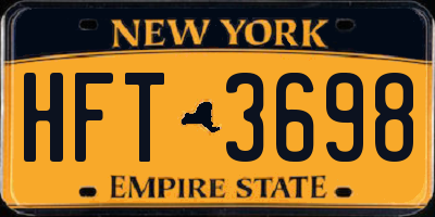 NY license plate HFT3698