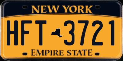 NY license plate HFT3721