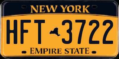 NY license plate HFT3722