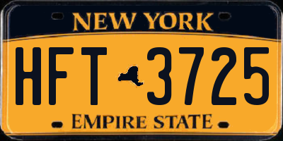 NY license plate HFT3725