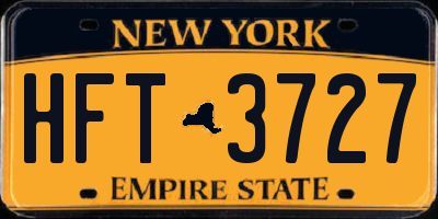 NY license plate HFT3727