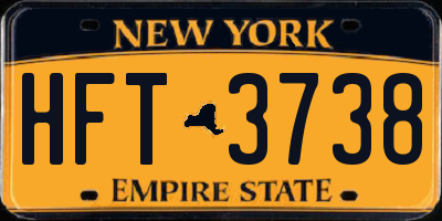 NY license plate HFT3738