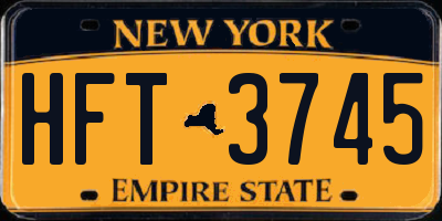 NY license plate HFT3745