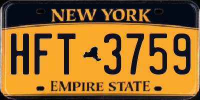 NY license plate HFT3759