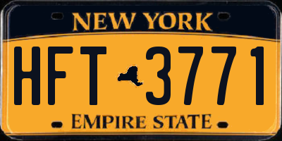 NY license plate HFT3771