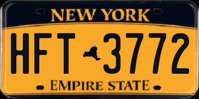 NY license plate HFT3772