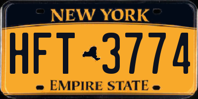 NY license plate HFT3774