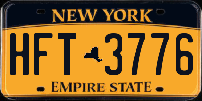 NY license plate HFT3776