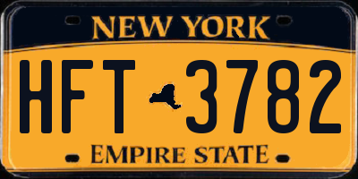 NY license plate HFT3782