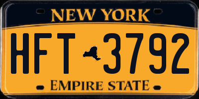 NY license plate HFT3792