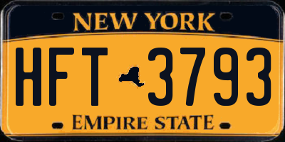 NY license plate HFT3793