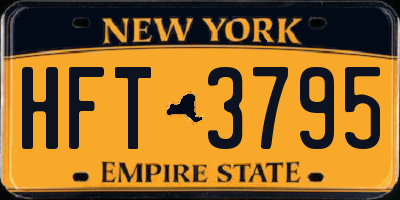 NY license plate HFT3795