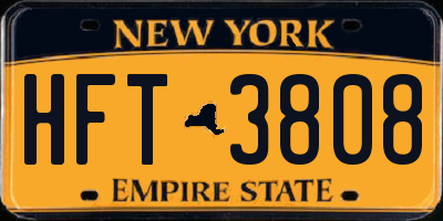 NY license plate HFT3808