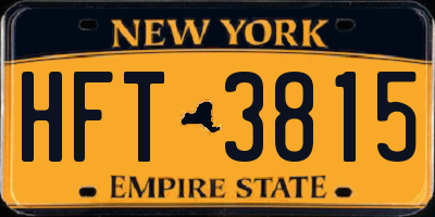 NY license plate HFT3815