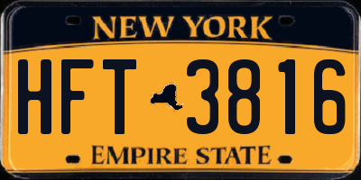 NY license plate HFT3816